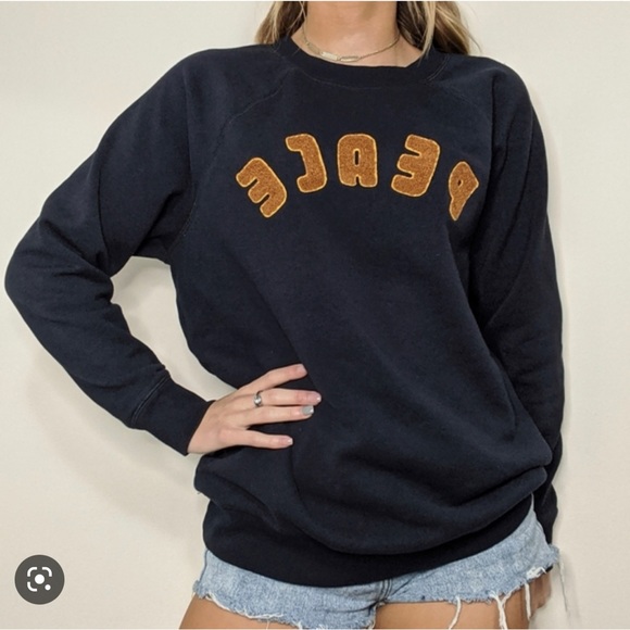 AMERICAN EAGLE “ahh-mazingly soft” jegging fit PEACE top size L - Picture 2 of 2